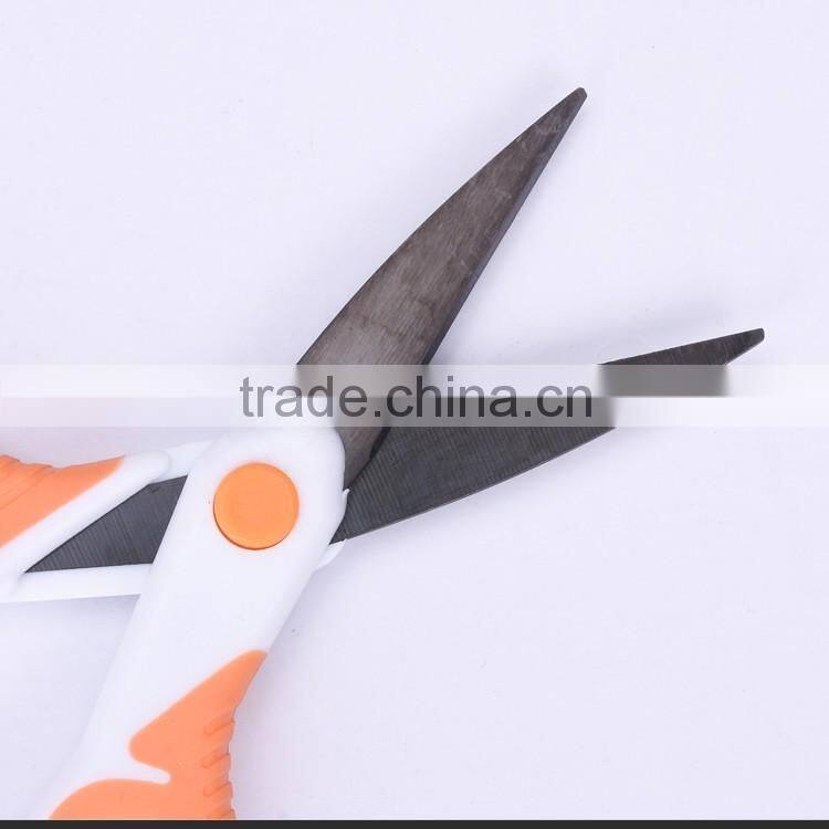 SH13015WOT-2016 New design professional 5" coated black titanium blade office scissors with PP+TPR handle