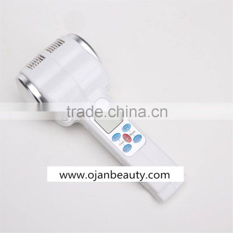 3 in 1 LCD Ultrasonic hot & cold hammer for skin tightening
