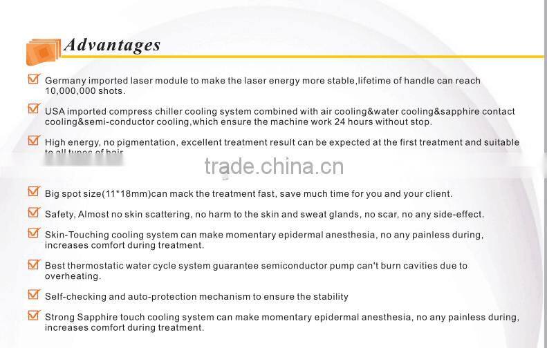 Professional 808nm Hair Removal Machine with CE