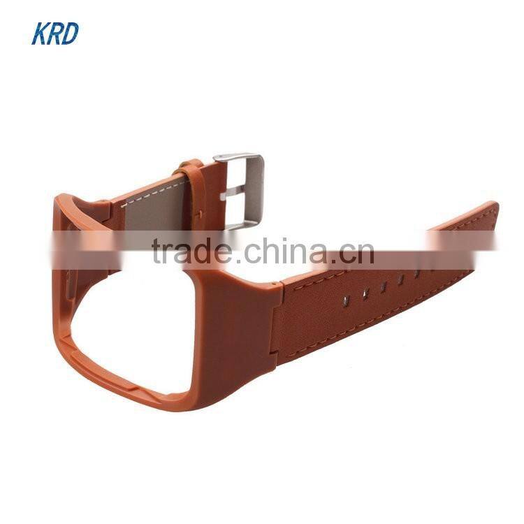 Adjustable Genuine Leather Belt Replacement Wristband Fitness Bracelet Strap For SAMSUNG GALAXY Gear S R750 Steel Wrist Band