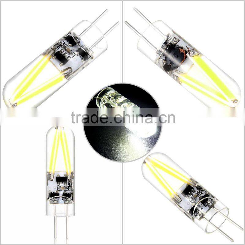 CroLED 10pcs G4 AC/DC12V Light Bulb 1.5W Bi-Pin Pure White LED Filament Lamp