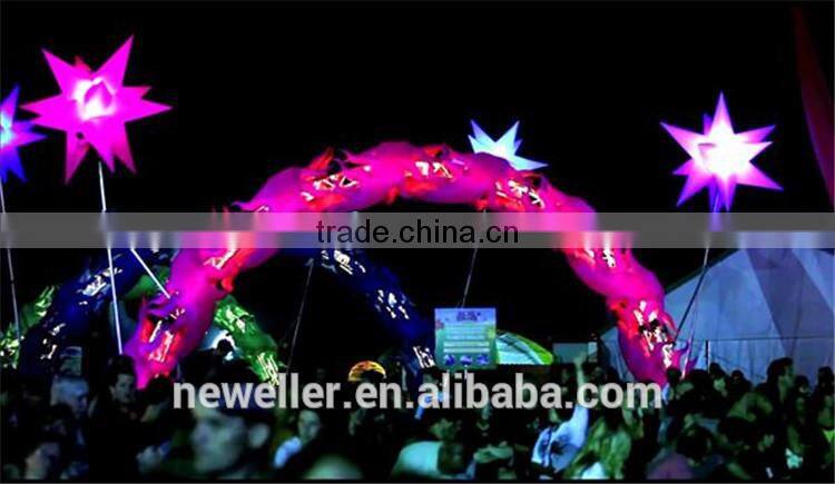 New type wedding decorative led inflatable star For Advertising