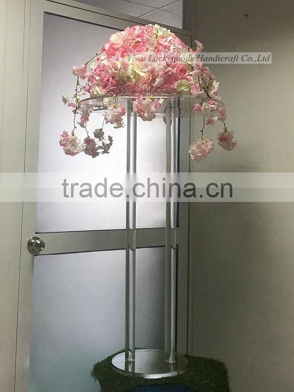 latest design 1m acrylic wedding flower stands wholesale