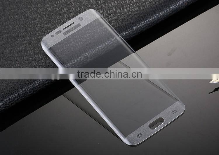 9H 0.2MM 3D Curved Full Coverage Tempered Glass Screen Protector For Galaxy S7 Edge G9350 Glass Silk print Glass Thermal Bending