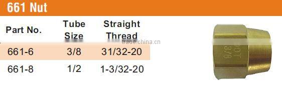 661 Nut, D.O.T. Air Brake Fitting For Rubber Tube,brass fitting