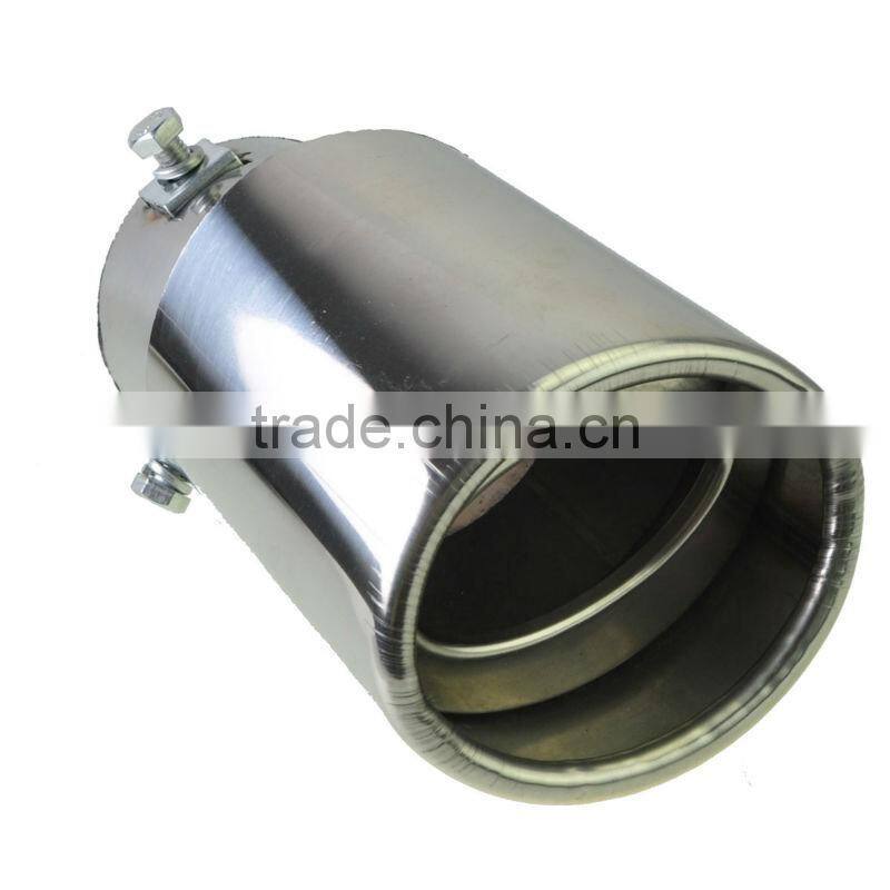 Car Stainless Steel Curved Pipe Chrome Trim Decorative Tip
