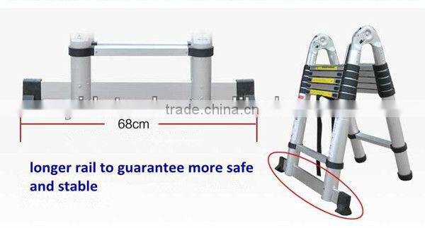 2x5 steps 3.2m EN131 extension telescopic aluminum ladder portable ladder