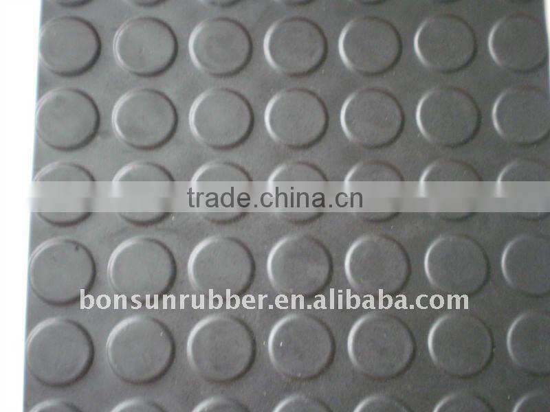 from 3mm to 6mm thickness Coin Round pattern Rubber Floor matting