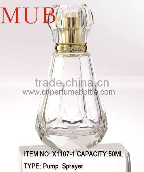 2013 Modern Fashion New Design Crystal Perfume Bottle With Free Mold