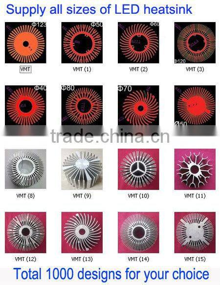 aluminum finned 80w 300W led high bay lighting round led heatsink