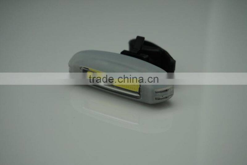 Usb rechargeable silicon bicycle front light,COB white LED