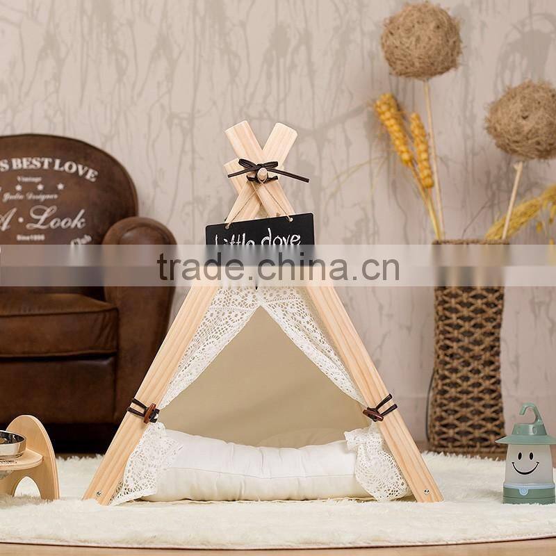2016 best-selling dog cat pet furry babies house bunk bed tent carrier cage teepee tipi soft Factory for wholesale