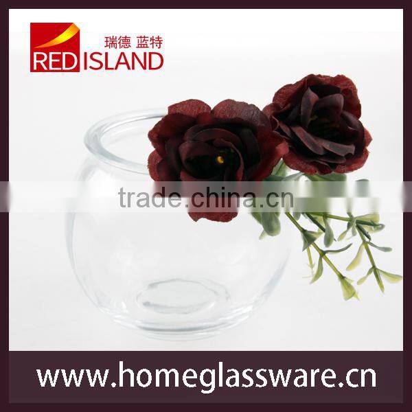 Round Glass Planter Container Vase Pot Terrarium Decoration Transparent