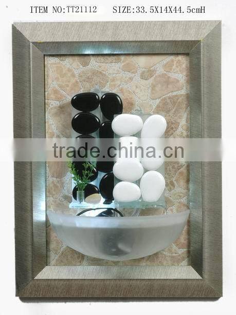 wall-mounted water fountain with led light for home decoration
