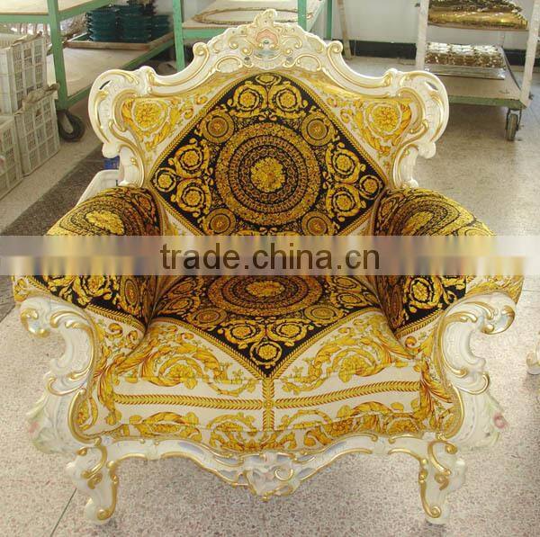 Italian Style Vanity Crown Leopard Wall Decoration/Barocco Leopard Classic Blue Velvet Home Decoration With Oil Painting Frame