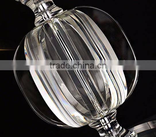 New design European style clear crystal table lamp with lace lampshade