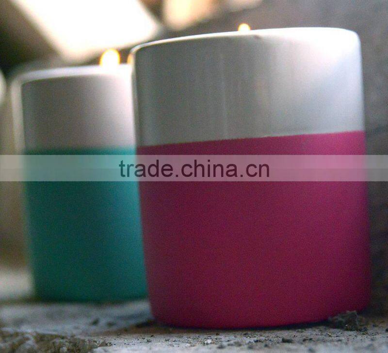 Colour Dipped Tea Light Holder