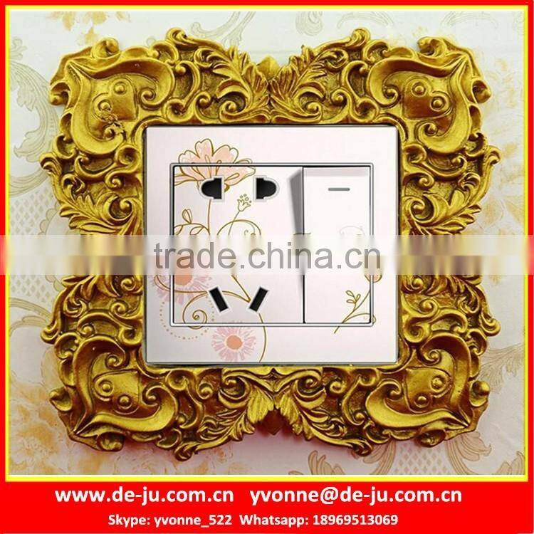 Silver Resin Home Switch Socket Frame Sticker