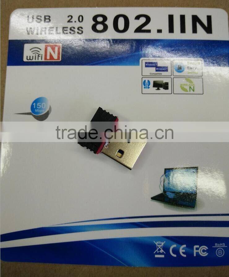 Factory Direct Cheap Price USB Mini Wireless 150M LAN Adapter USB 2.0 Wireless 802.11N Driver