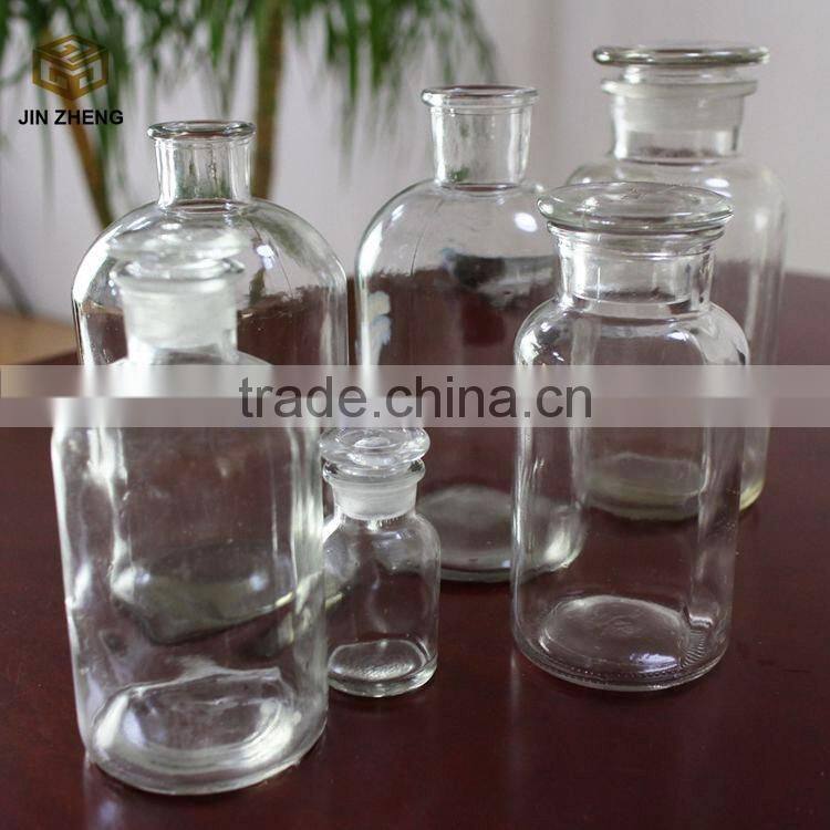 Narrow mouth 1000ml clear cheap glass reagent bottle
