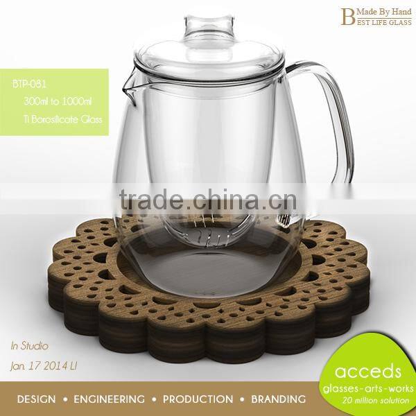 Heat Resistant Transparent Teapot for Sale