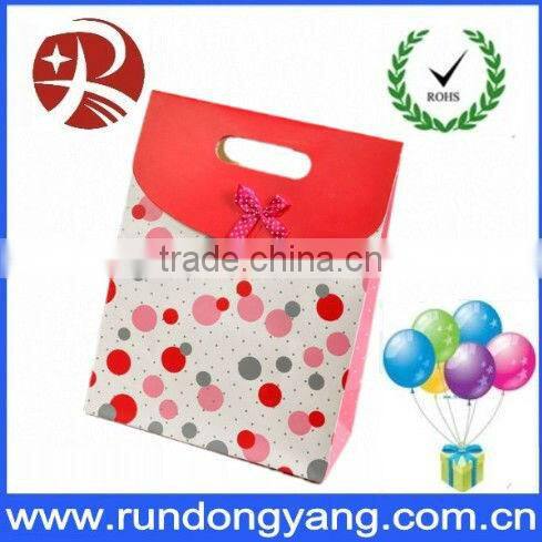 cute colorful design customized gift paper bag for christmas