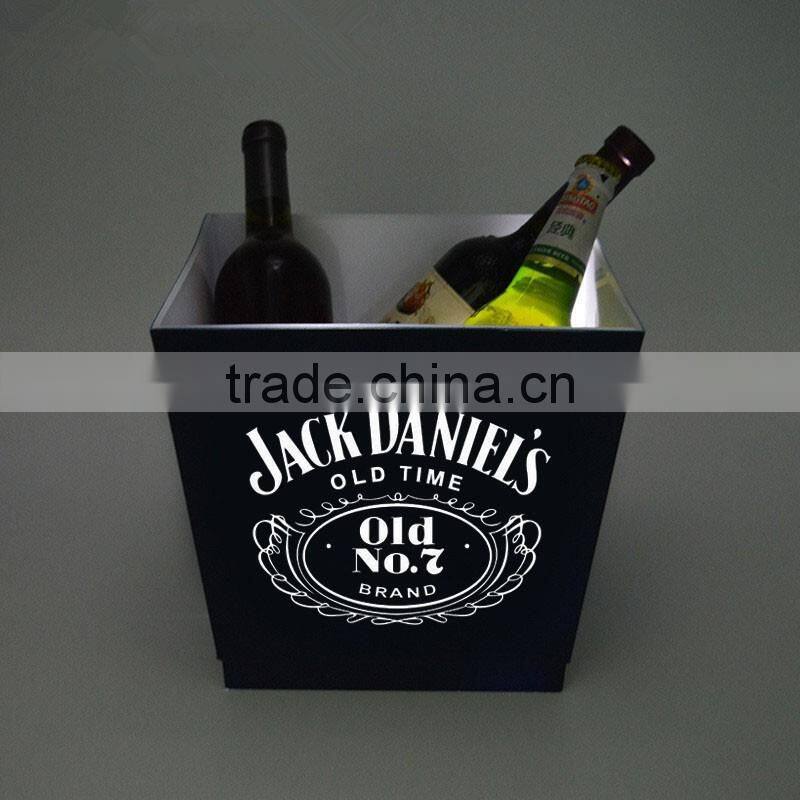New plastic big Plastic beer bucket for promotion with lighting logo