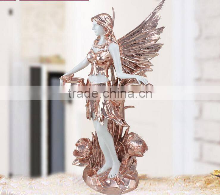 The European style resin angel sculpture for home decoration