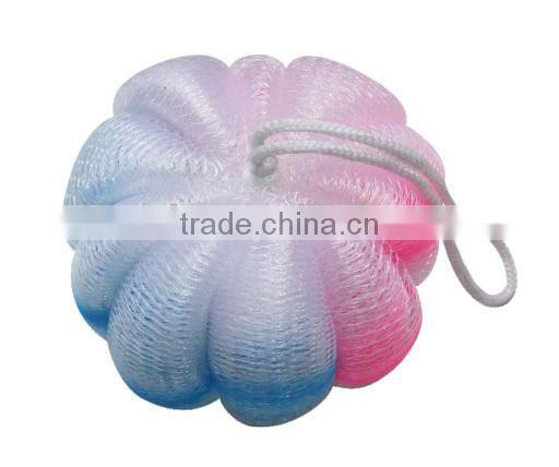 Colorful flower design net mesh wash scrubber bath sponge ball