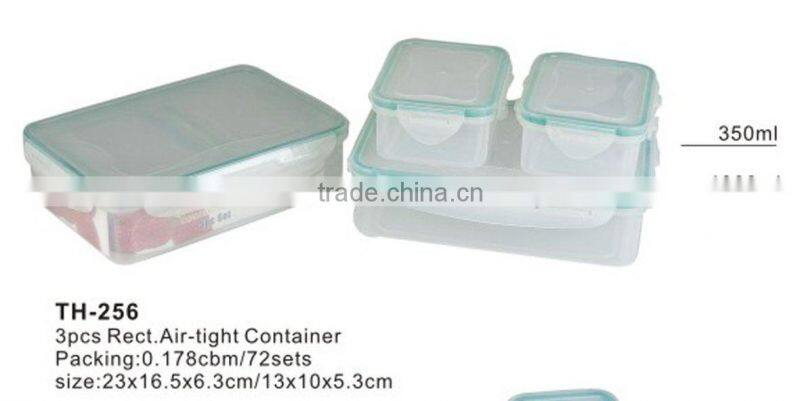 Plastic airtight food containers and lunch storage box