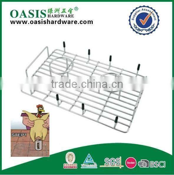 Stainless Steel BBQ Chicken Cooker Grill the beer bird chicken rack