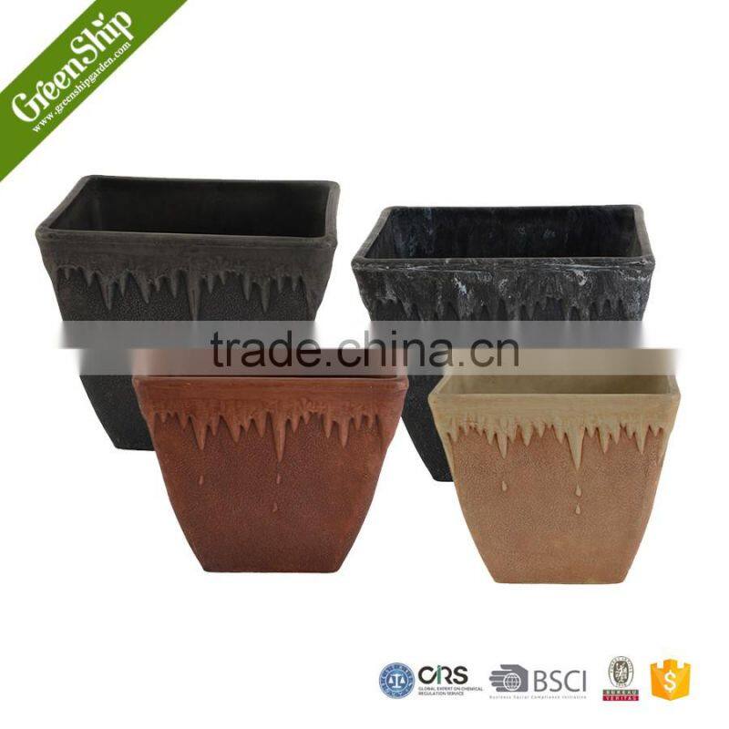 Decorative Square White Ceramic Pot for Room Decoration/lightweight/strudy and durable/eco-friendly