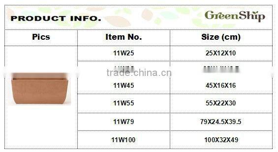 Eco-friendly Square Plastic Planter for Garden Decoration_Greenship
