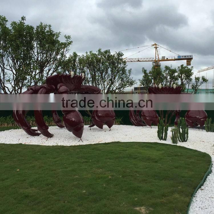 Fiberglass crab figure statue