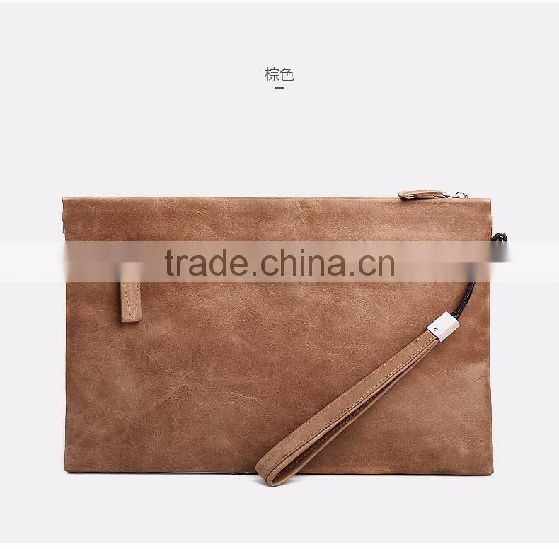Genuine Leather Men's Wallet Clutch Bags Money phone Bags For Men Purse