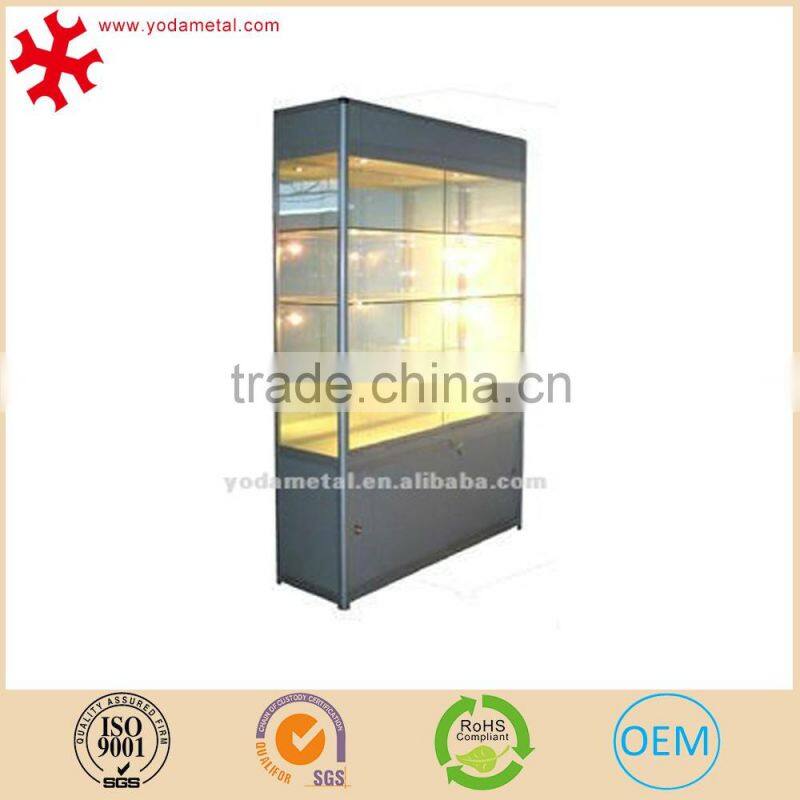 LED light wood glass showroom watch display cabinet counter