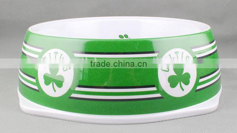 Plastic Pet Bowl With Logo outside