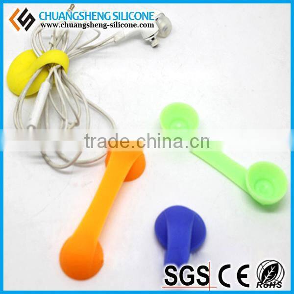 Magic double sides round shape vacuum silicone sucker for phone accessories