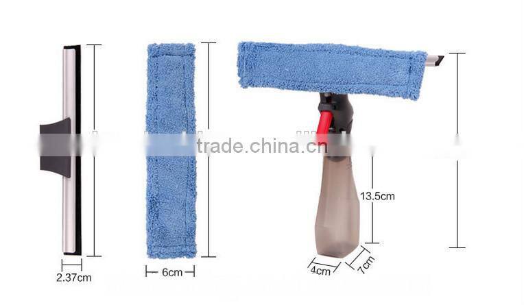 Water Spray Double Sides Glass Cleaning Brush Window Cleaning Tool Red