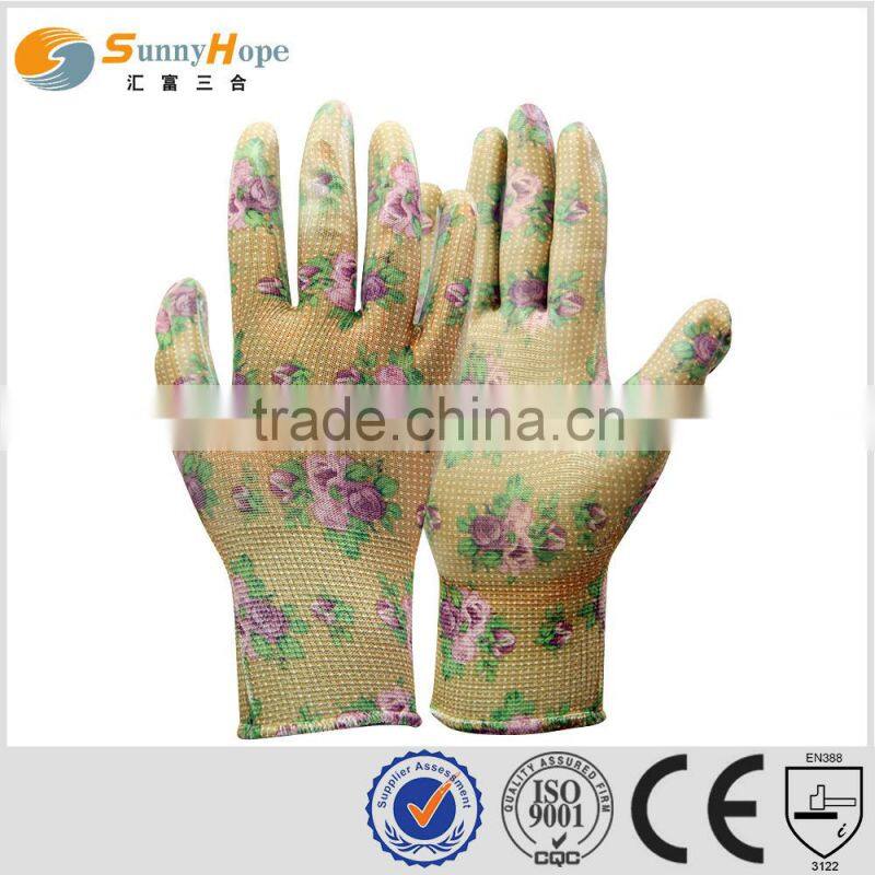 sunnyhope chip colored pattern nitirle utility gloves