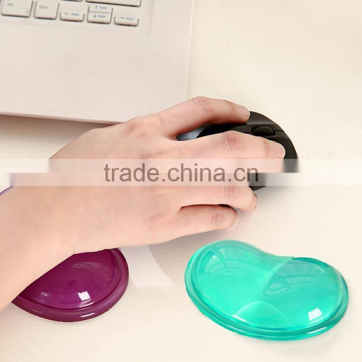 New Heart transparent silica gel wrist support pad wrist rest support cool mouse pad