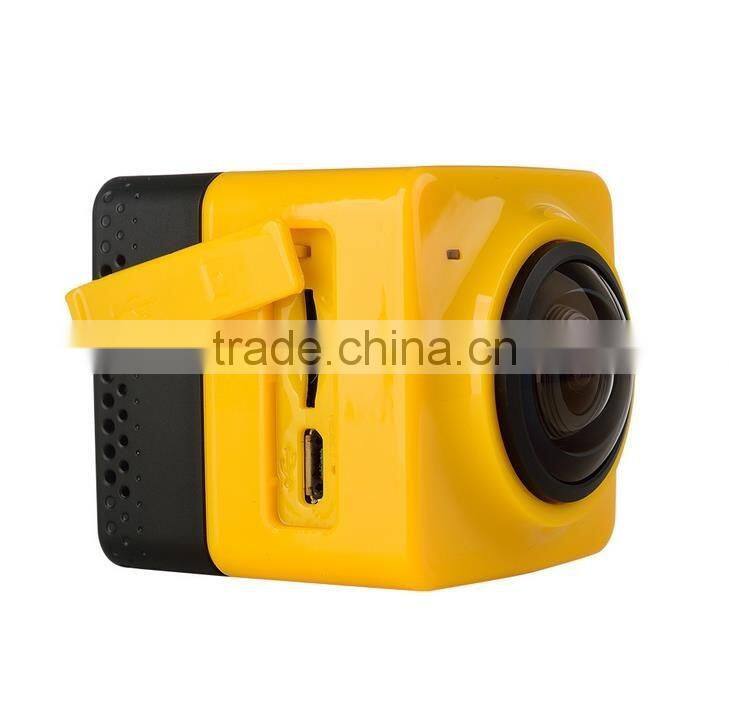 2016 newest 360 degree all viewer fish-eye camera build in wifi video action camera ,HL-322, car monitor
