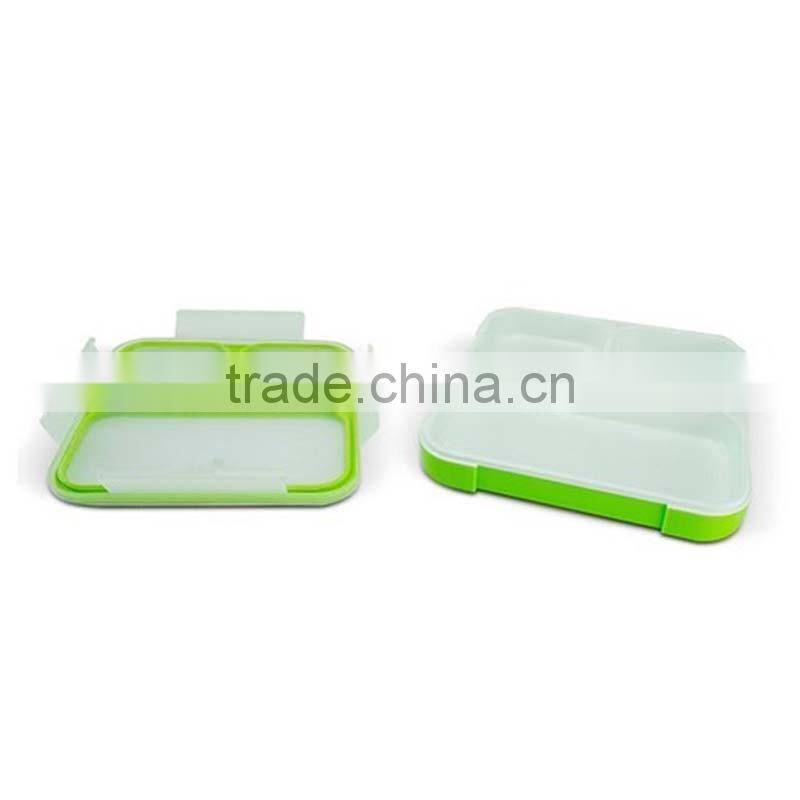 China High Quality Custom Eco-friendly Plastic Food Container Portable Lunch Box with Lock 2016