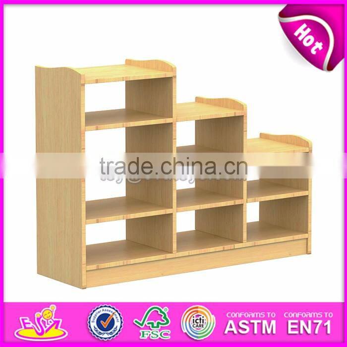 Best wholesale kindergarten toy storage shelf children wooden preschool furniture W08C186