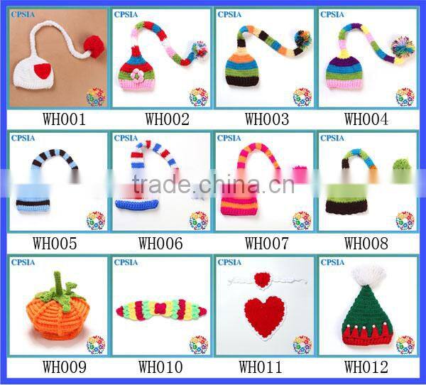 Hot Selling handmade crochet baby hat winter wholesale colourful clown hats for kids