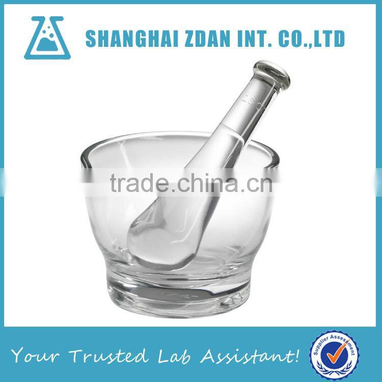 Glass Mortar With Glass Pestle