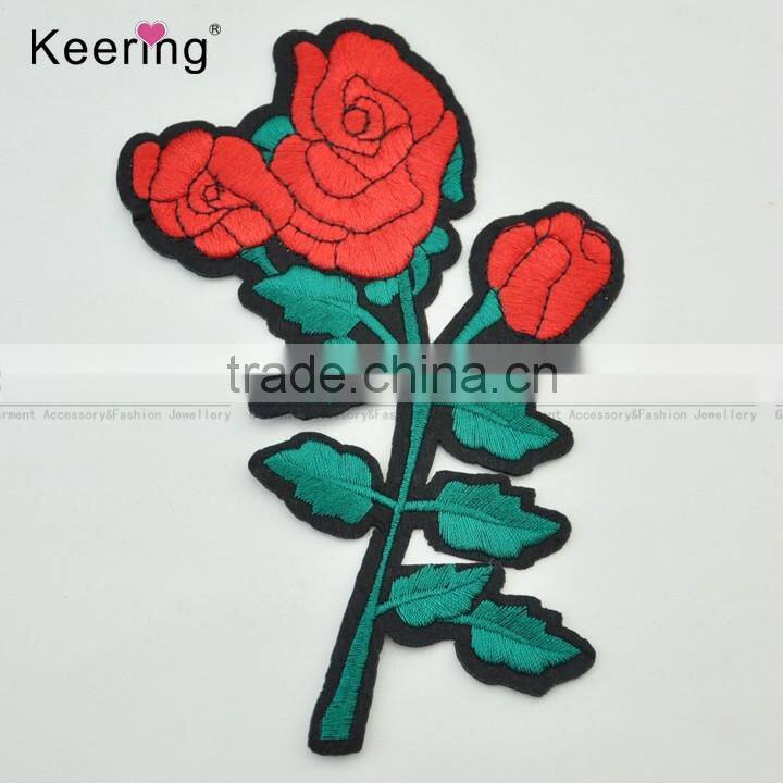 Fancy applique embroidery flower patches for cloth blouses WEF-071