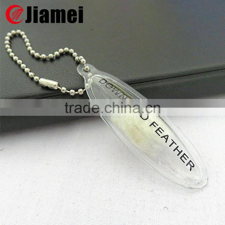 Newly pvc down feather patch/label/tags