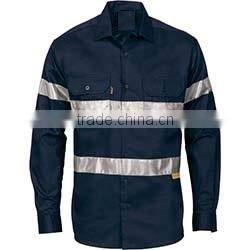 2016 OEM 88% Cotton/ 12% High Tenacity Nylon 238gsm fire retardent high vis shirt 3M reflective tape