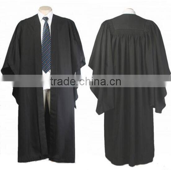 2017 New Latest Black Graduation Gown Dress School Uniform